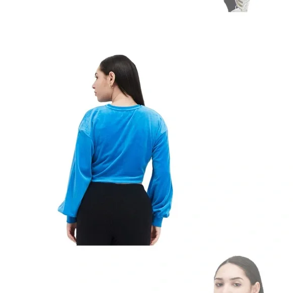 Juicy Couture Embellished Sweatshirt in Turquoise Flash - Picture 4 of 5